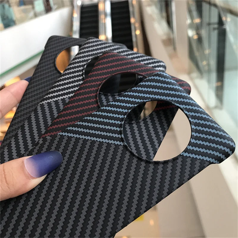 Ultra-Thin Borderless Carbon Fiber Texture Case for Huawei Mate 50 Pro 50 RS 40 40RS 30 20 Pro Frosted Frameless Phone Case