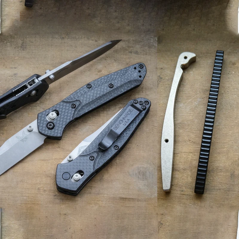 Custom Titanium Alloy Material Knife DIY Replace Part Backspacer Liners Keel For Benchmade 940 Osborne Knives BackBone