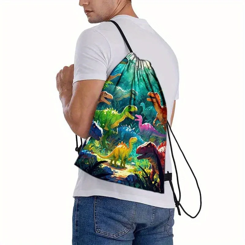 Dinosaur-Themed Jungle Backpack,Easy to Carry, Featuring Useful Pockets, Ideal for Gym, Yoga, Travel, Football, And As Gifts