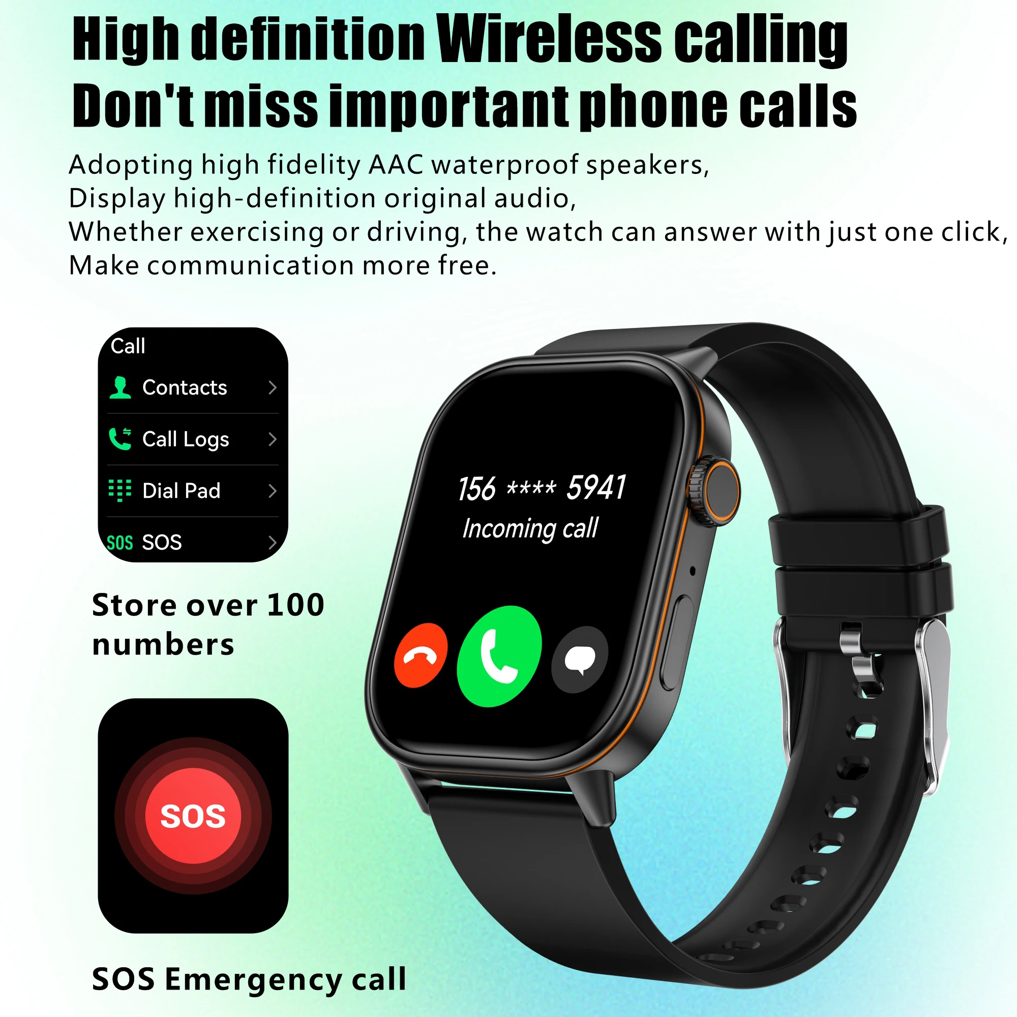 New Ciberer QX17 GPS Smart Watch, Ultra-large Display
