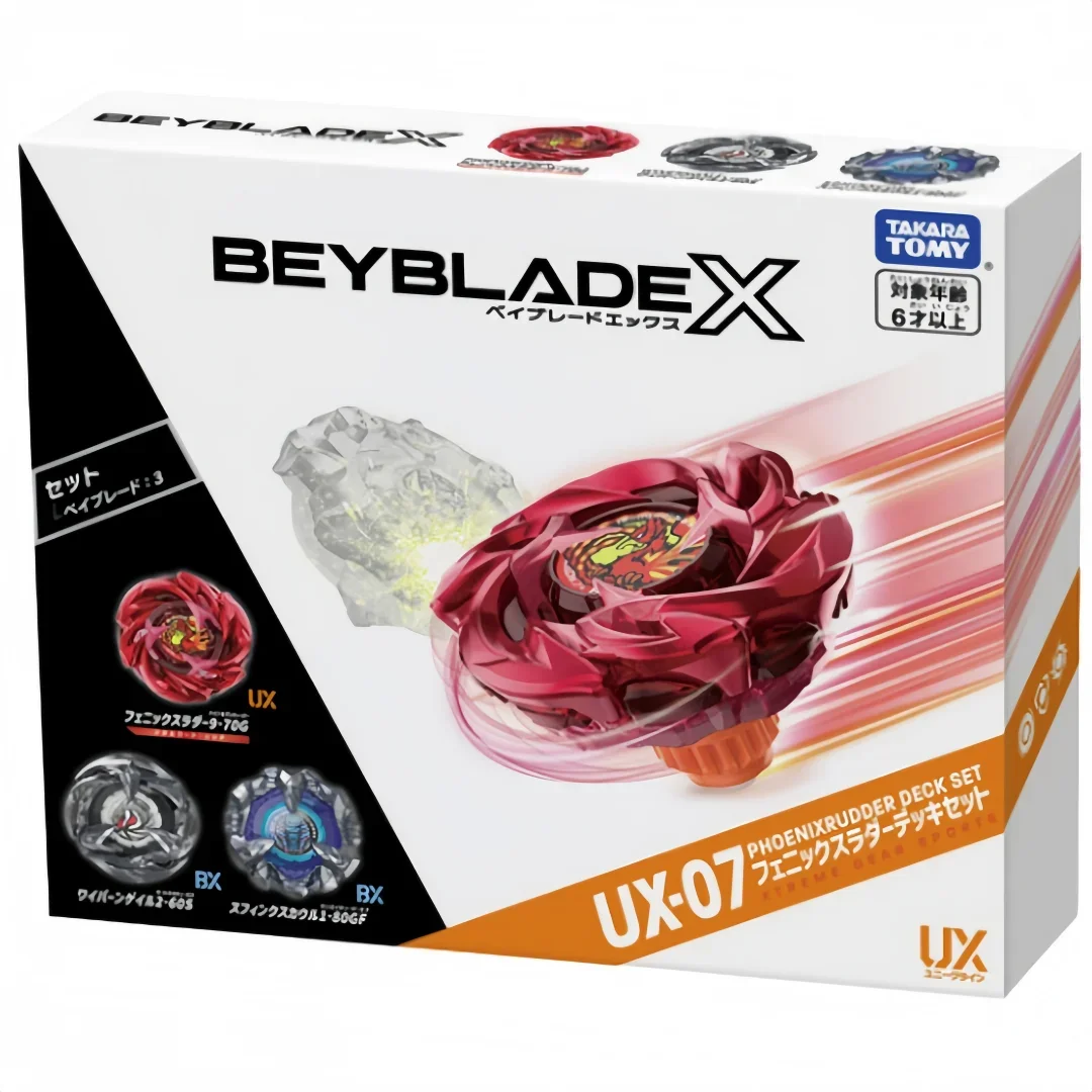 veritable-takara-tomy-beyscollector-beys-ux-00-battle-x-aero-pegasus-3-70a-beys-x-ux-07-phoenix-rudder-deck-set-avec-boite-d'origine