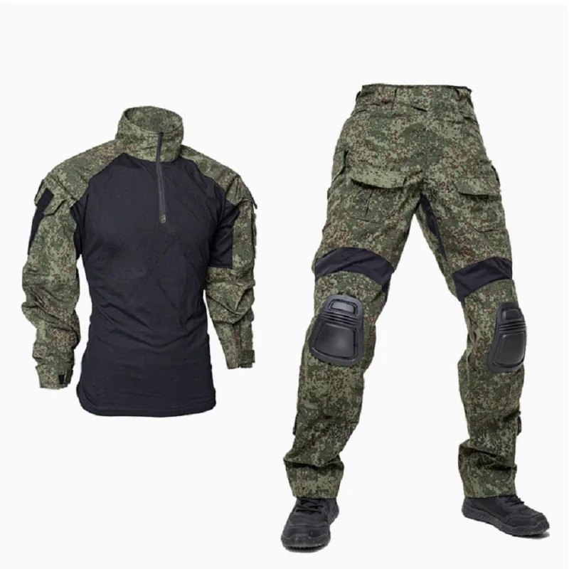 Outdoor Sport Men's (Russia) EMR Camouflage G3 Suit For Training, Polyester Cotton Tactical Frog Suit