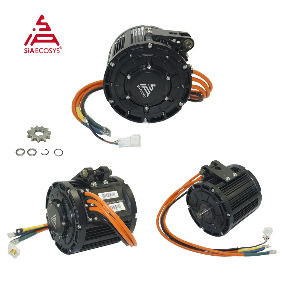 US Warehouse QS Motor QS138 3000W 70H V1 Mid Drive Motor Electric Motor Spline Shaft with 428 14T Sprocket