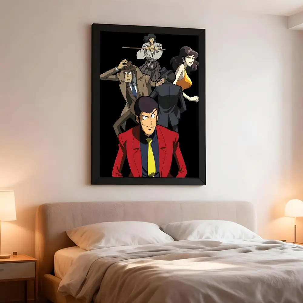 Adventure Anime Lupin III Poster Artistic Peel-Off Wall Decor, Indoor Outdoor Home Ornament for Collectors