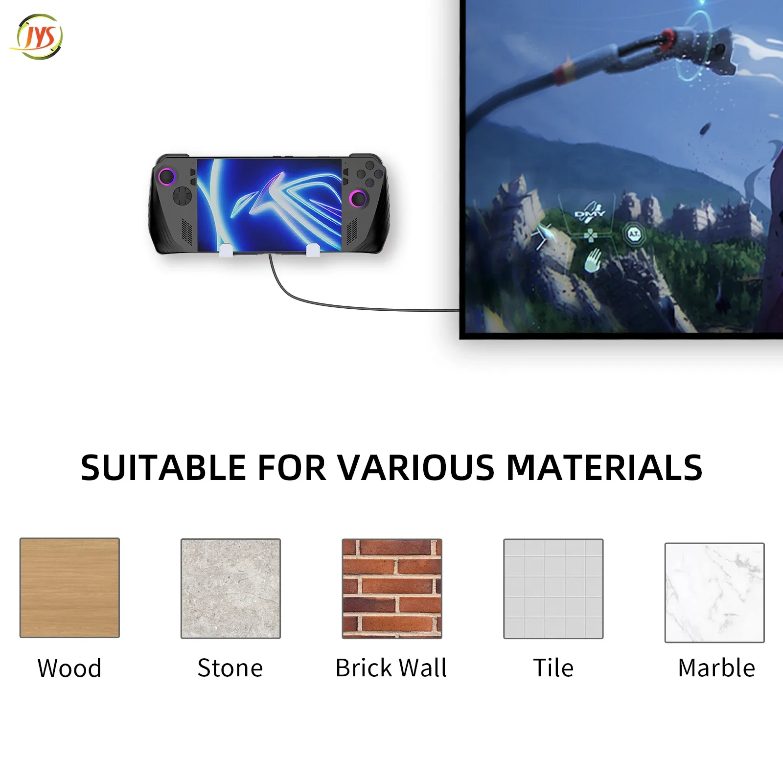 JYS-P5219 все в одном ручной настенный кронштейн для хранения ROG X/PS port/ Switch 2/Steam deck handheld storage rack