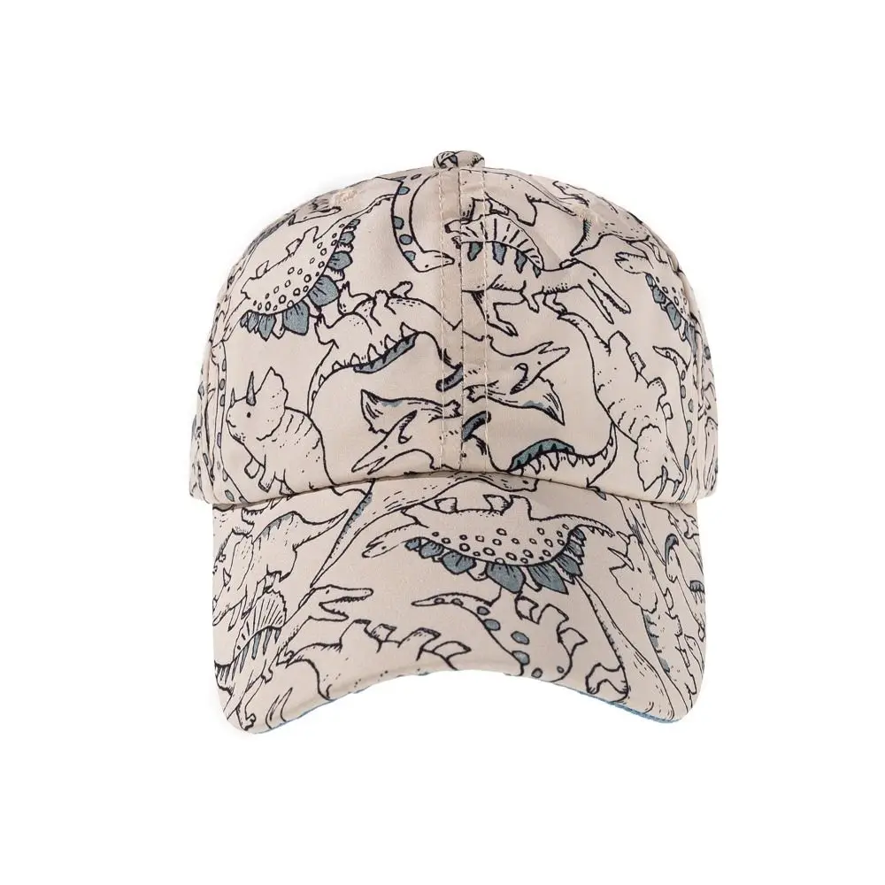 Dinosaurus Print Baby Baseball Cap Zomer Sneldrogende Verstelbare Kinderen Strandhoeden Uv Bescherming Cartoon Zonnehoed Jongens Meisjes