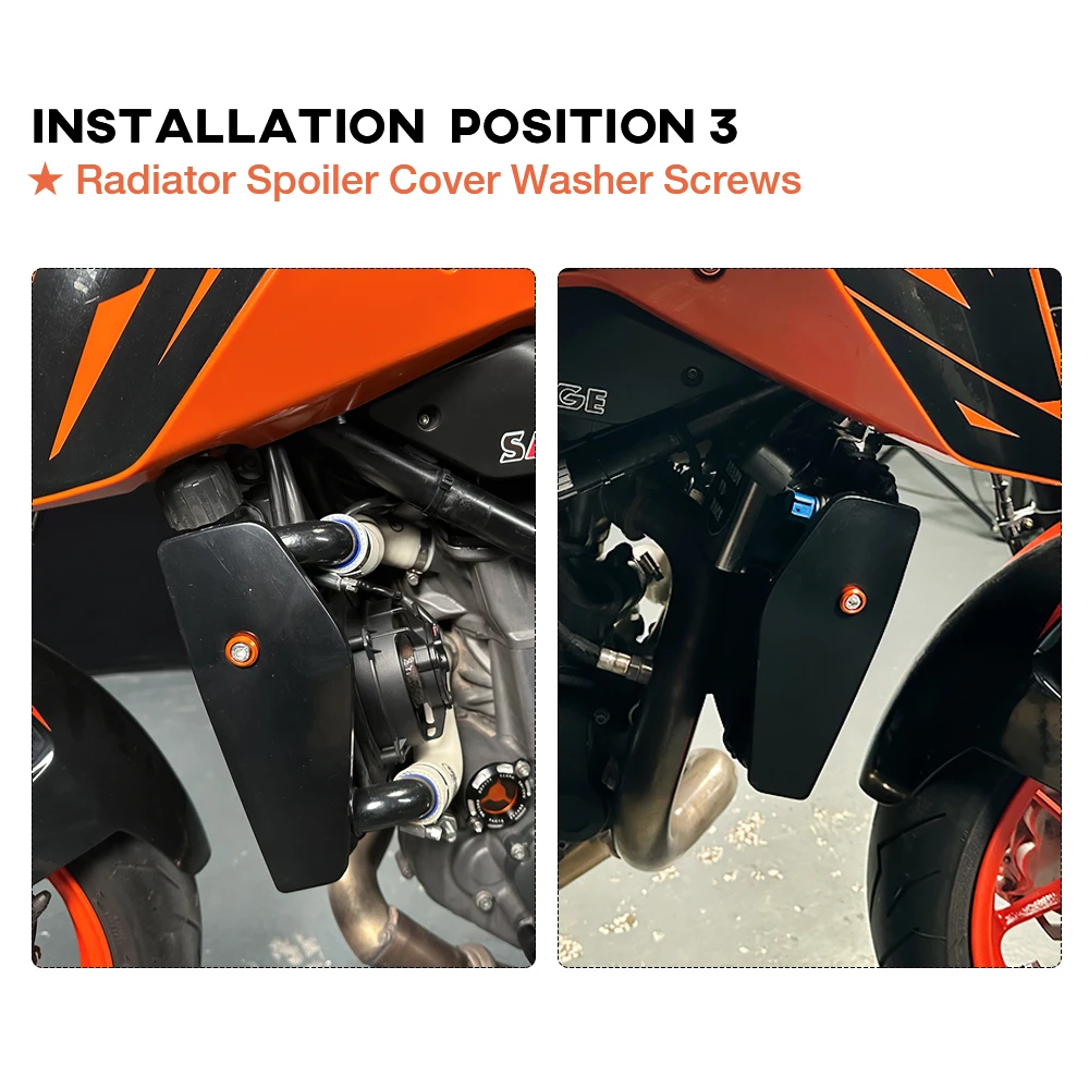 12pcs Front Fender Frame Fairing Screws For 690 DUKE/R 2012-2019 Motorcycle Radiator Spoiler Cover Fuel Tank Washer Bolts M6 CNC