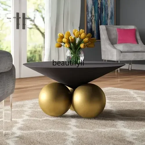 

ss K178 ss25 solid wood small round table round coffee table living room small apartment designer size round coffee table