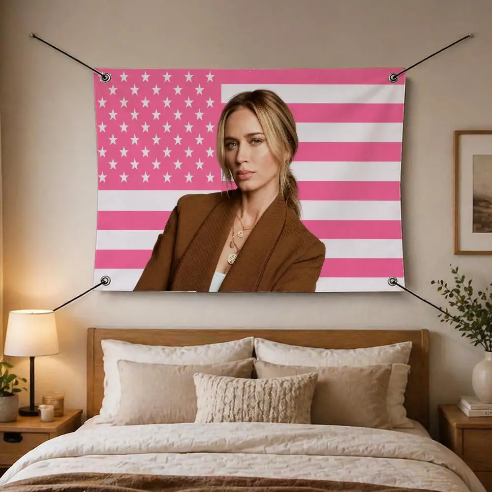 Actor-Emily Blunt Flags Flags are suitable for living rooms, bedrooms, bars,salons, gardens, home decor, and as gifts