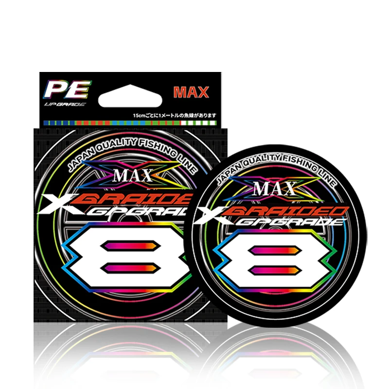 Original Japan YGK X-BRAID Upgrade X8 Super Strong Saltwater Fishing Line 150M/200M 8 Strands Multifilament Muiltcolor PE line