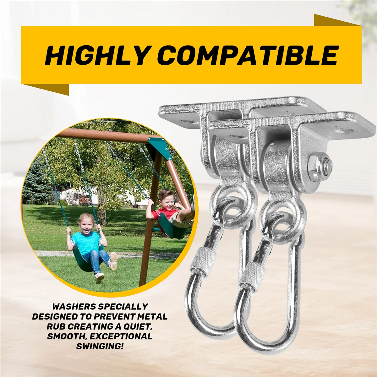 

【Горячая распродажа!】Крючки с блокировкой | Сверхмощные поворотные крючки, вешалки, наборы трапеций для сидений | Статическое напряжение, емкость 5000 фунтов