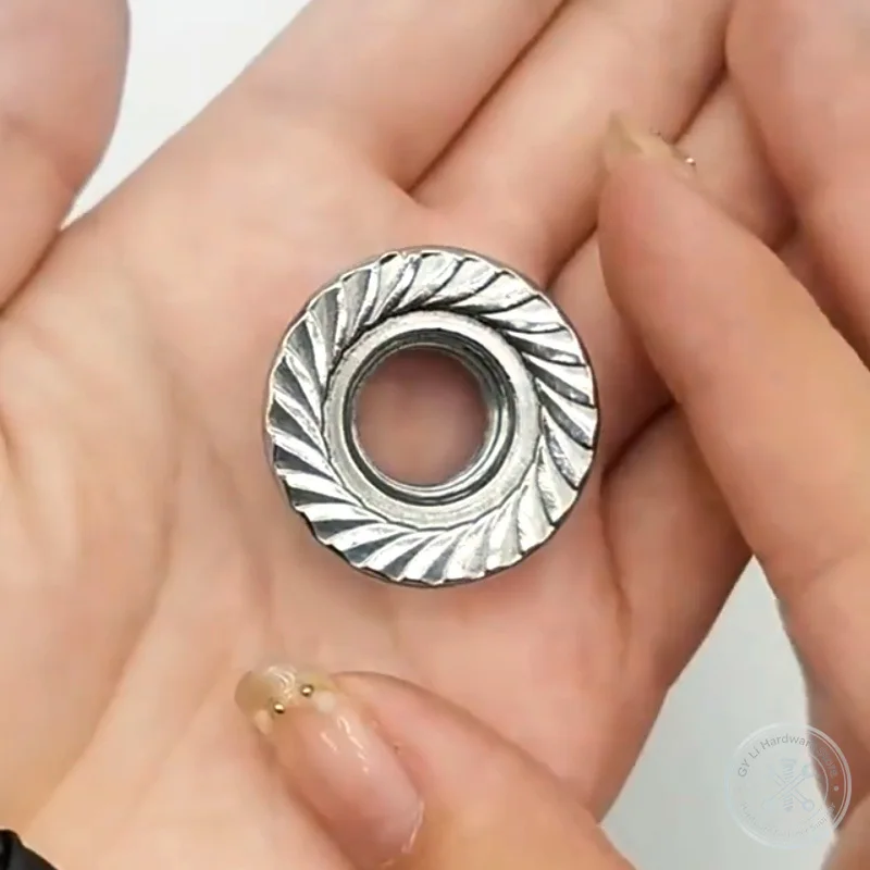 8#-32 10#-24 1/4-20 5/16-18 3/8-16 1/2-13 US Standard UNC Serrated Hex Flange Nut A2 304 Stainless Steel Anti Loosening Nut