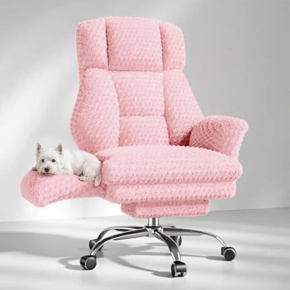 Big and Tall Office Chair, Flip Armrests for Pets & Cross Legged Sitting
