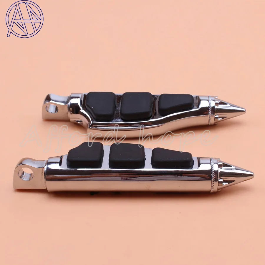 Spike Pegs Unique Stiletto Footrest Chroming Footpegs Pedal Fit For Harley Davidson Softail Sportster Dyna Custom