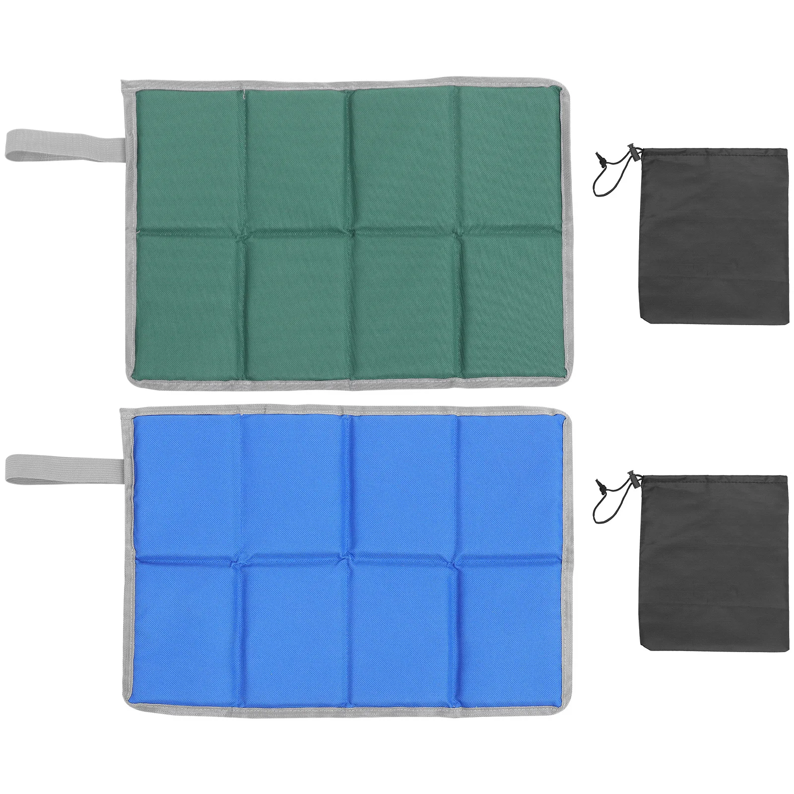 

2Sets Outdoor Folding Seat Cushion Oxford Cloth Picnic Mat Portable Camping Pad Washable Durable Comfortable Seat Pad