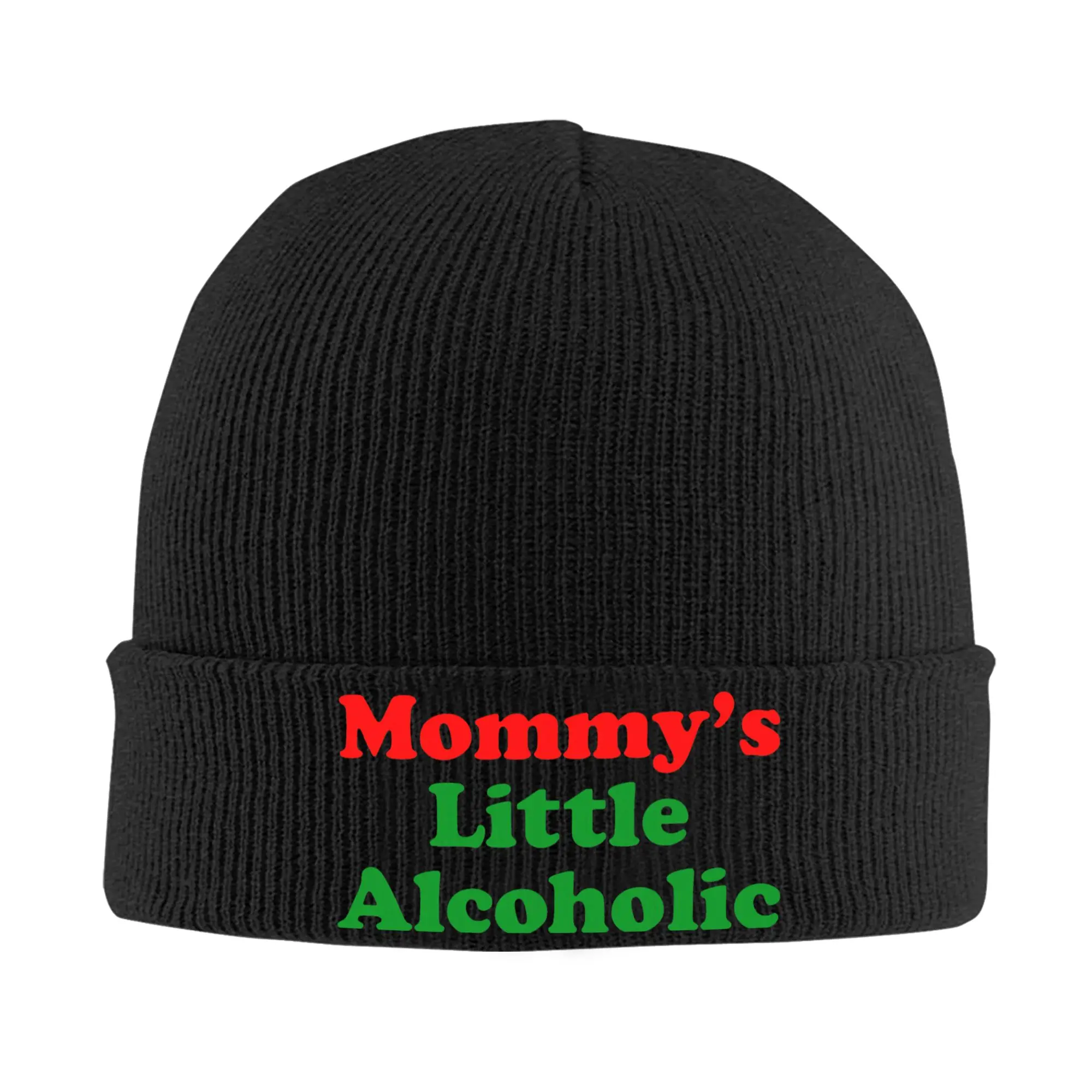 Mommys Little Alcoholic Funny Drinking Hats Autumn Winter Skullies Beanies Baggy  Cap Men Women Acrylic Skullcap