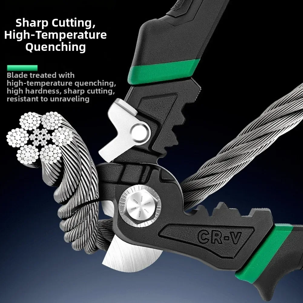 

Кусачки для проволоки Сверхмощные 7-дюймовые кусачки Ножницы для троса Кусачки для троса 7-дюймовые трудосберегающие плоскогубцы для стального троса