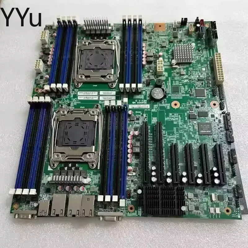 Dual Socket X99 Server Motherboard E ATX LGA2011-3 for Intel Xeon E5 2680 V4 CPU DDR4 ECC REG RAM Support M.2 NVMe SSD