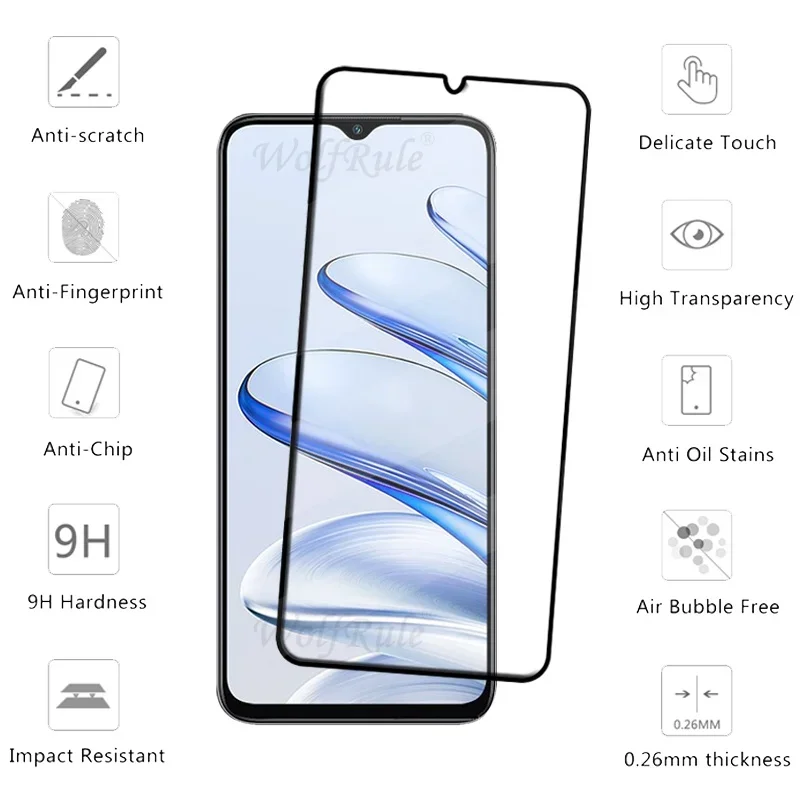 1/2/3/4pcs For Huawei Honor 90 Lite Glass Honor 90 Lite Tempered Glass Full Cover Glue 9H HD For Screen Protector Honor 90 Lite