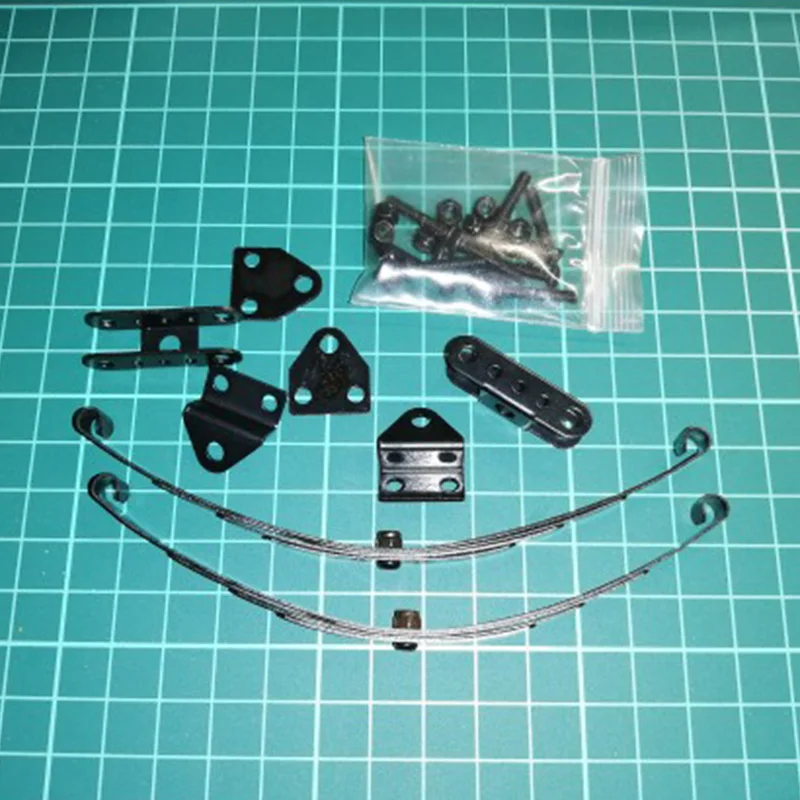 BOFF- 4 buah 1/10 perayap batu keras daun pegas suspensi Bar baja tahan karat untuk F350 D90 RC4WD Tamiya truk aksial