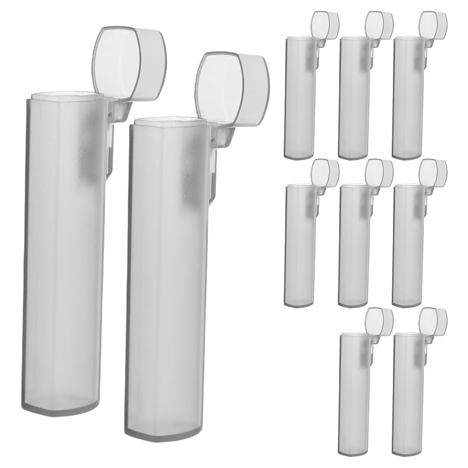 

10pcs Portable Toothpick Holder: Mini Plastic Travel Dispenser Box For Camping Outdoor Handbag Compact Toothpick Case With Lid