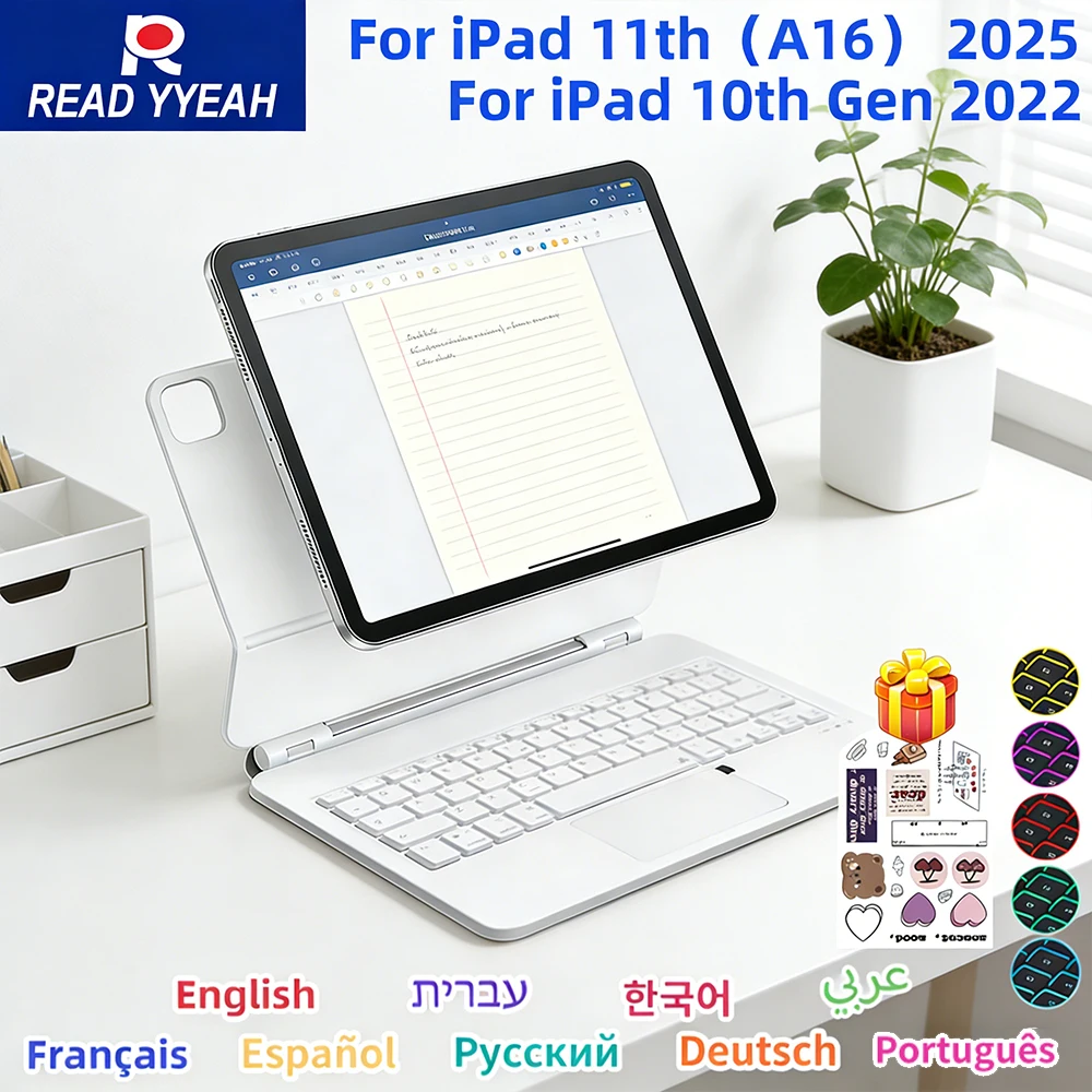

Magic Keyboard Case For Back-to-School Gift For iPad 10th Gen 11th A16 Air 11 13 M2 Pro 11 12.9 Air 4 5 6 For Boy/Girl Keyboard