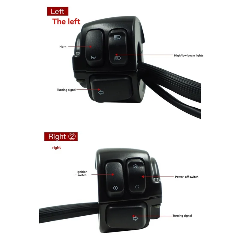 

Motorcycle 25MM Handlebar Switch Cruise Headlight Control Switch For Softail Dyna Sportster XL 883 Crown Prince