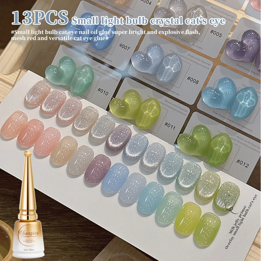 12 Kleuren 15Ml Gellak Glitter Gebrandschilderd Glas Jelly Top Coat Manicure Gel Polish Venalisa Semi-Permanente Uv Emaille Nail Art