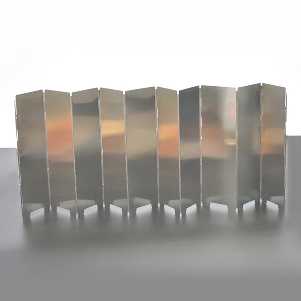 

10pcs Wind Shield Camping Foldable Aluminium Alloy For Outdoor Barbecue Picnic Portable Outdoor