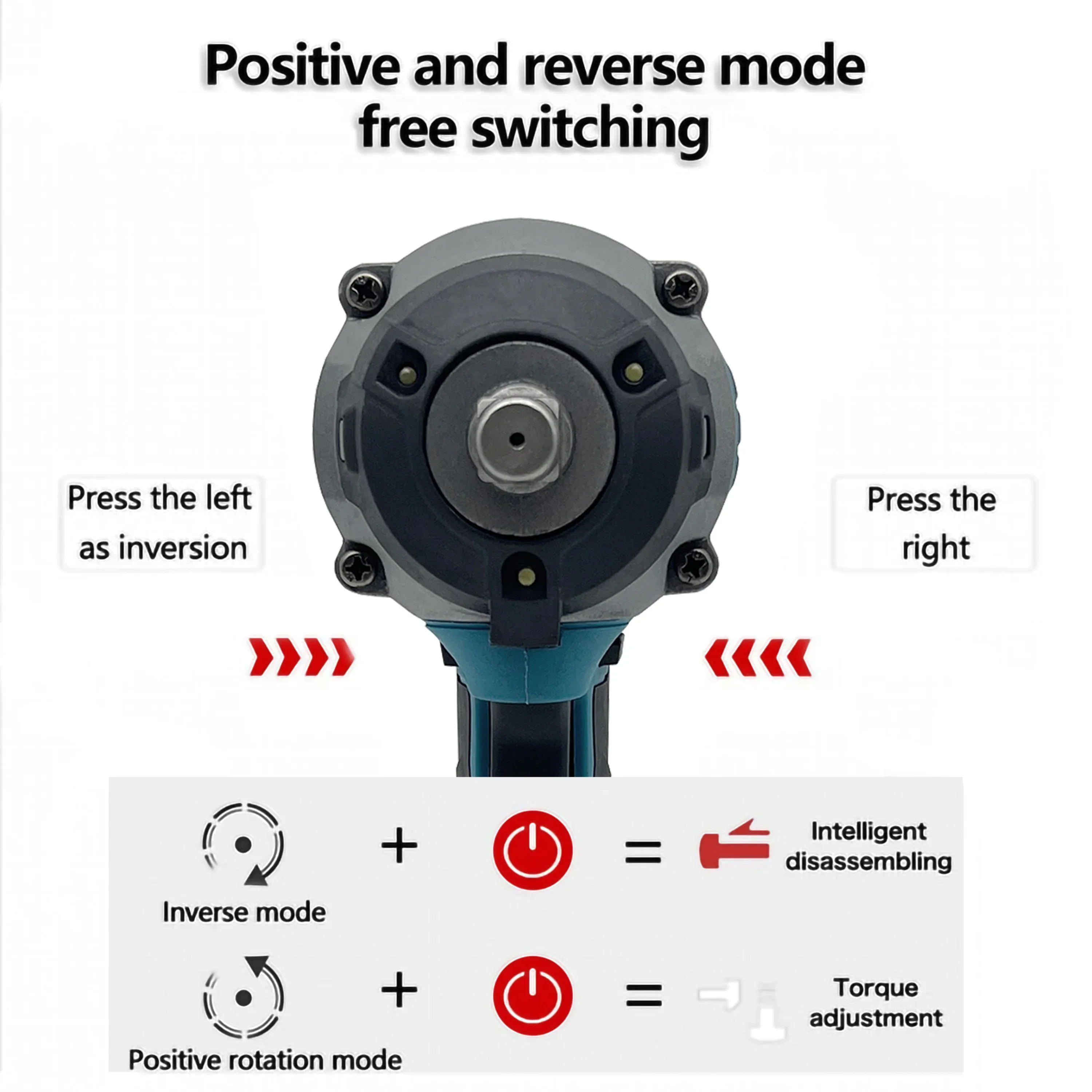 Home Use Handheld 20V 850NM Multi-function High Torque Electric Impact Brushless Wrench