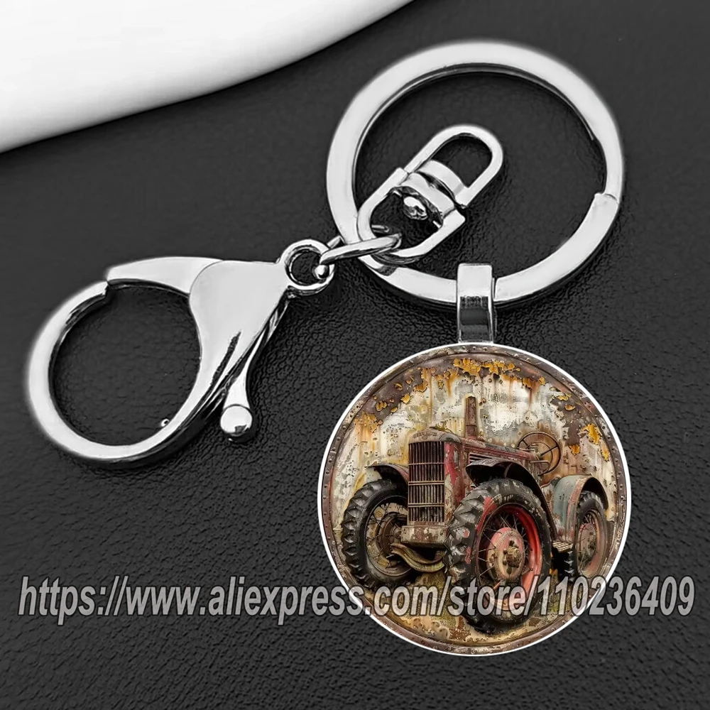 Old Aircraft Trucks Theme Keychains for Men Sailboats，trains Keychain Best Gift for Dad
