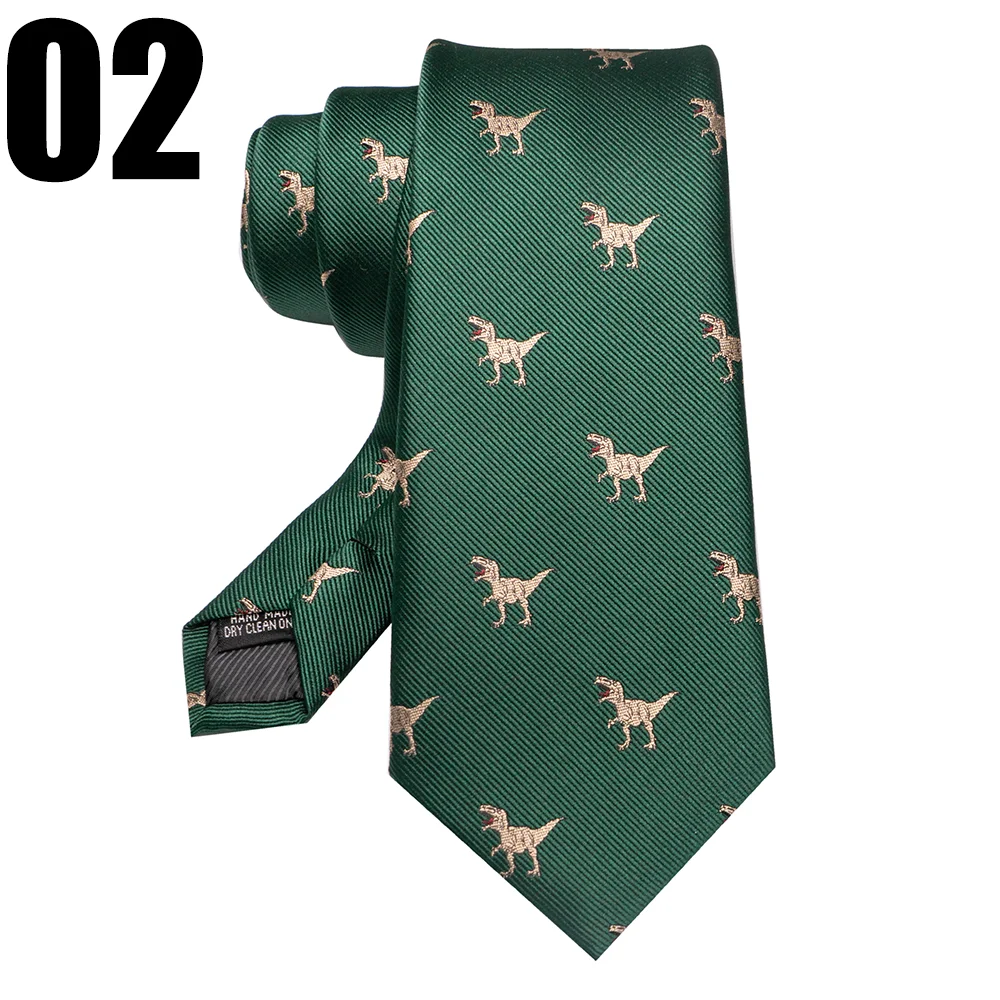 EASTEPIC 8 cm rot-blaue Jacquard-Krawatten für Herren, Herren-Krawatte, hochwertiges Accessoire, Geschäftsgeschenk, Fuchs, Drache, Flamingo, Schnecke, Ente, Tier – Detail 6