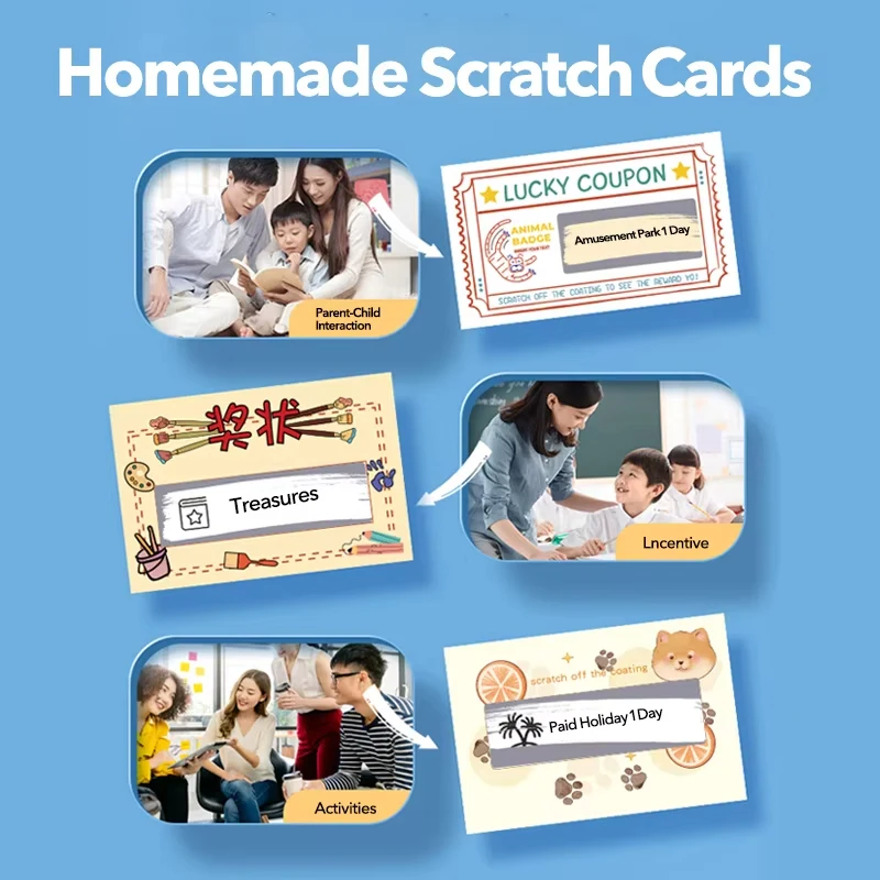 NIIMBOT B21 Mini Portable Printer Lottery Scratchcard Labels Water/Oil/Tear/Scratch Resistant Thermal Label B1 B3S