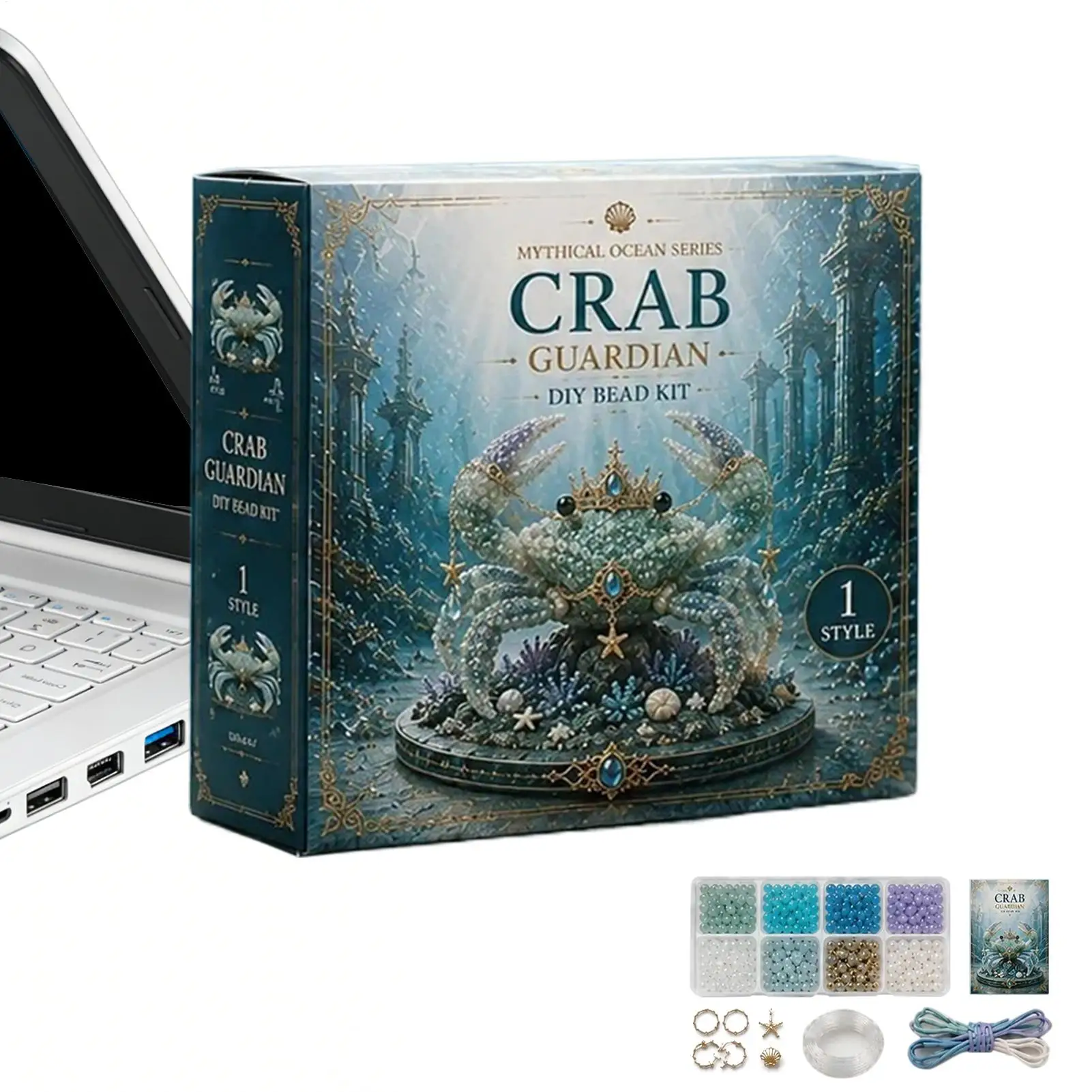 Beading Animal Kit Fun Mythical 3D Sea Animal Easy DIY Beginners Beadwork Craft Kit For Kids Teens Adults Beginners Boys Girls