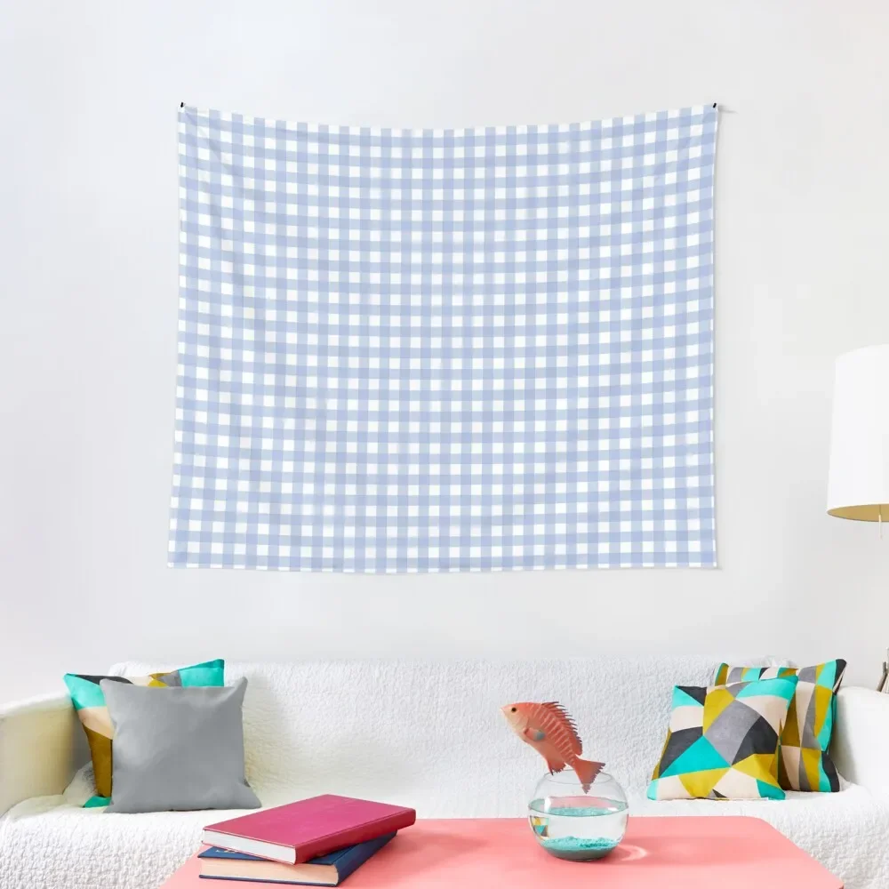 

Sky blue and white gingham check - small Tapestry Bed Room Decoration Tapete For The Wall Korean Room Decor Tapestry