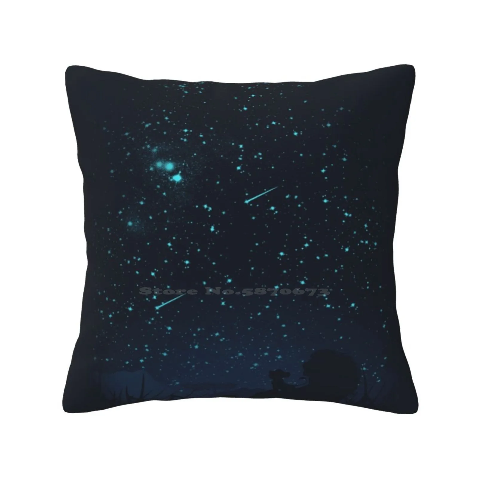 Under The Stars Pillow Cover Hug Pillowcase Lion King Mufasa Simba Filiskun Stars Night Galaxy Nature