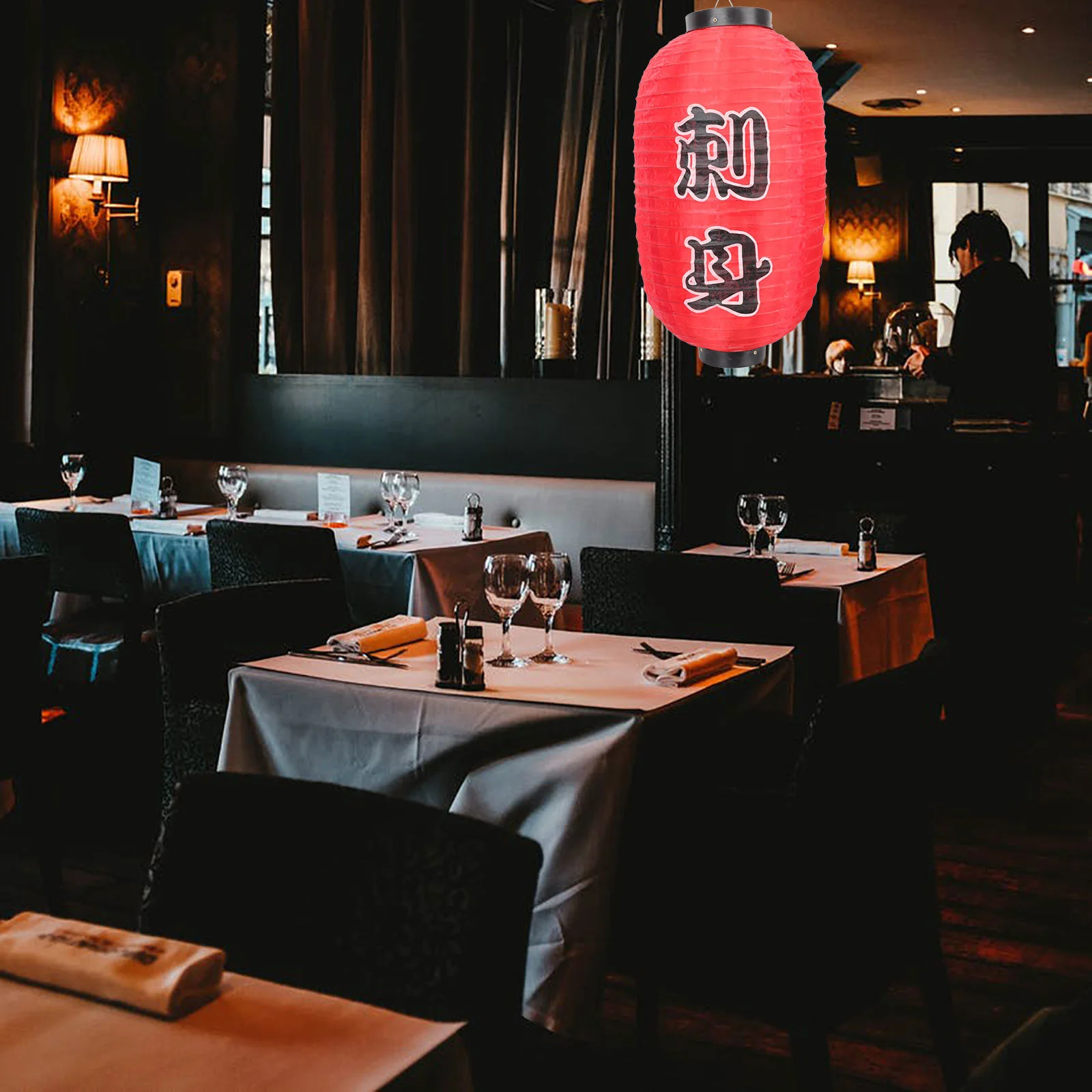 

2pcs Japanese Lanterns Red Outdoor Waterproof Sushi Restaurant Decorative Hanging Ornaments Traditional Style Party Home Garden