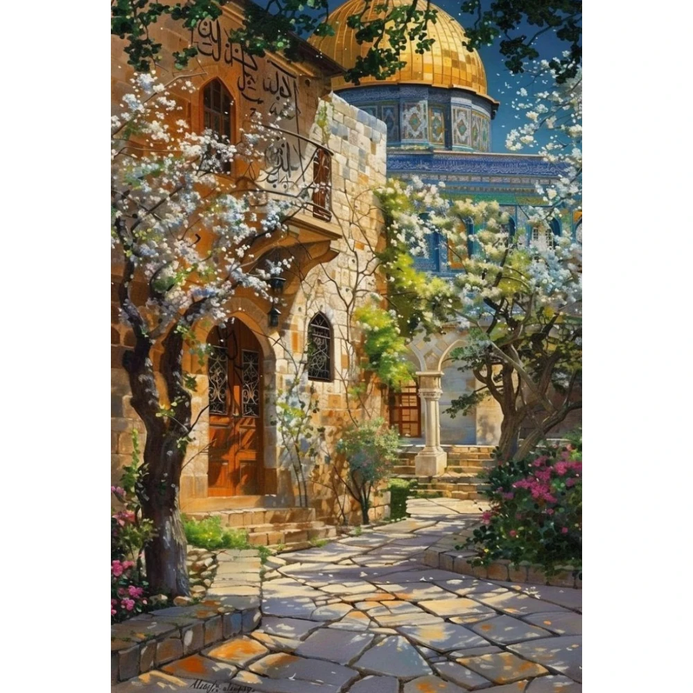 

500/1000/1200/2000 PCS Jigsaw Puzzles Beautiful Architecture Landscape Family Activity Games for Gameroom Bedroom Home Decor