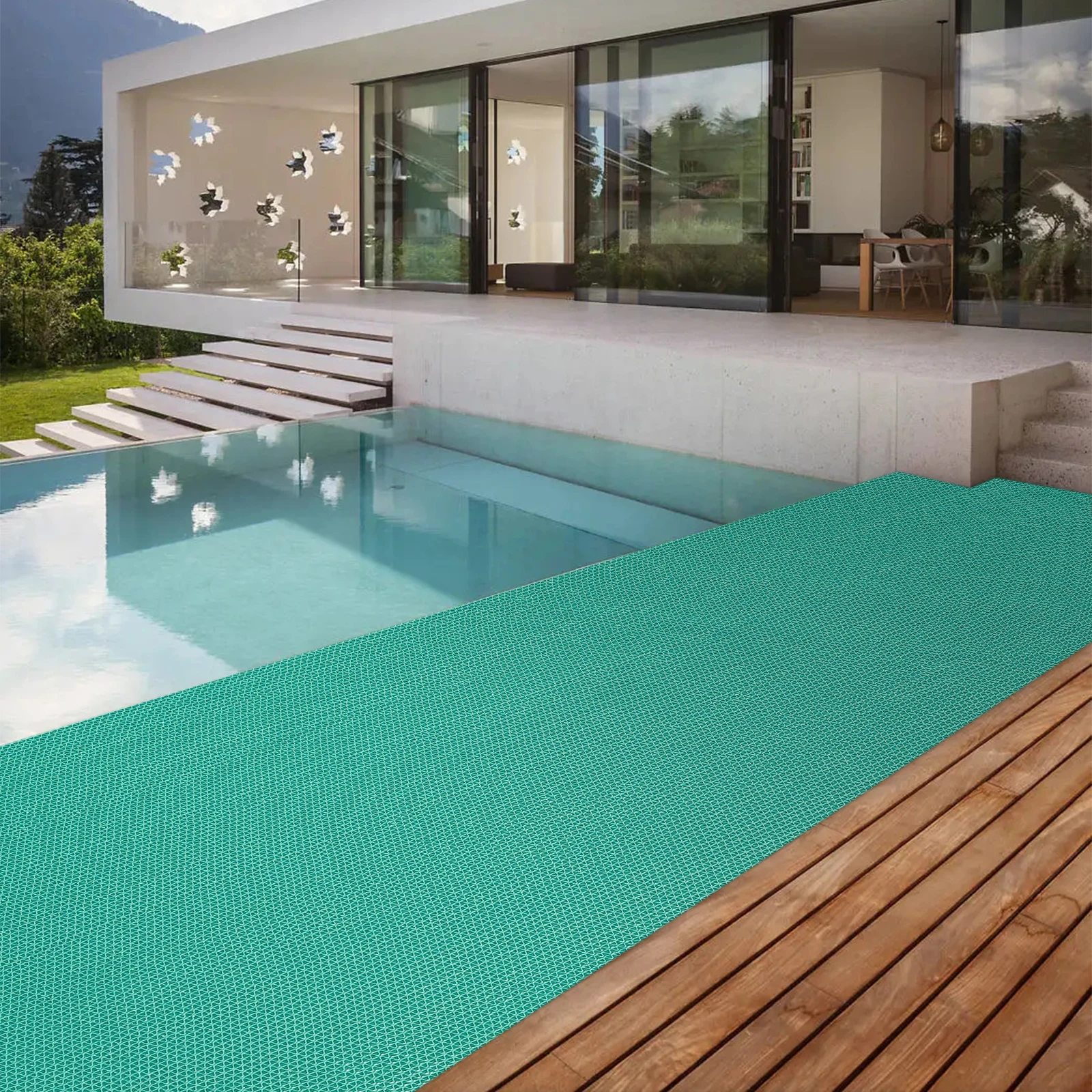 Modern Rectangular Floor Mat Non-slip Mat PVC Drainage Mat