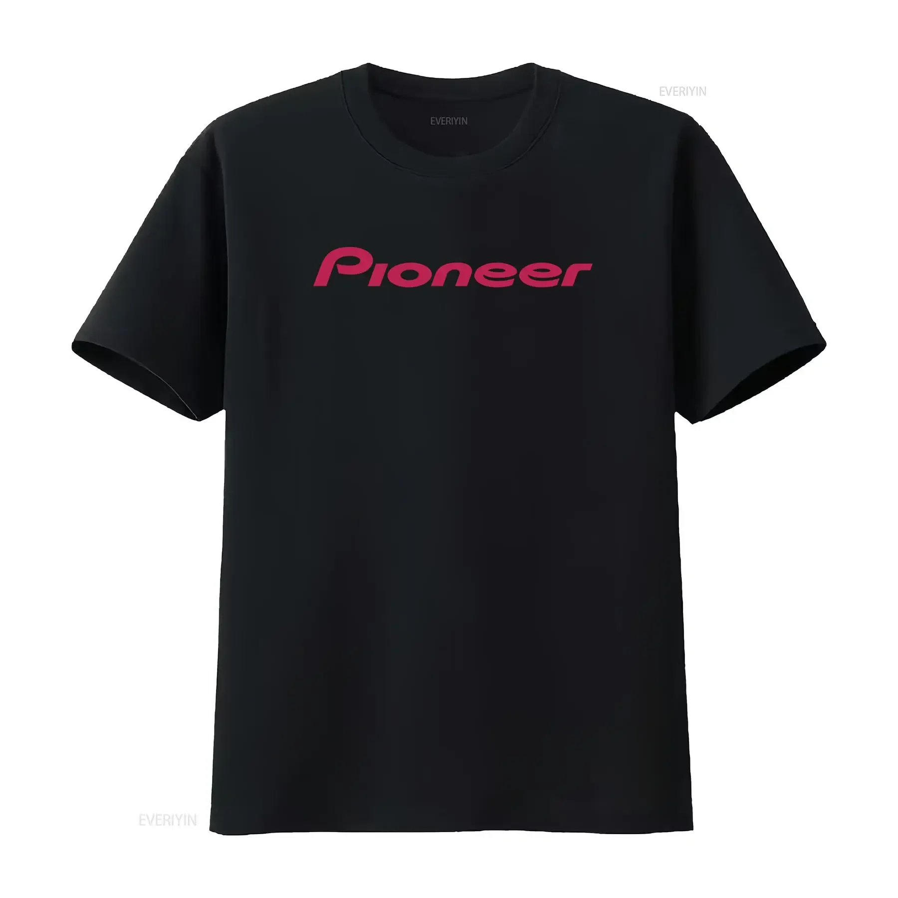 Camiseta Pionero para Hombre Cuello Redondo Casual con Tejido Ligeramente Elástico Corte Regular Estampado Todas las Estaciones