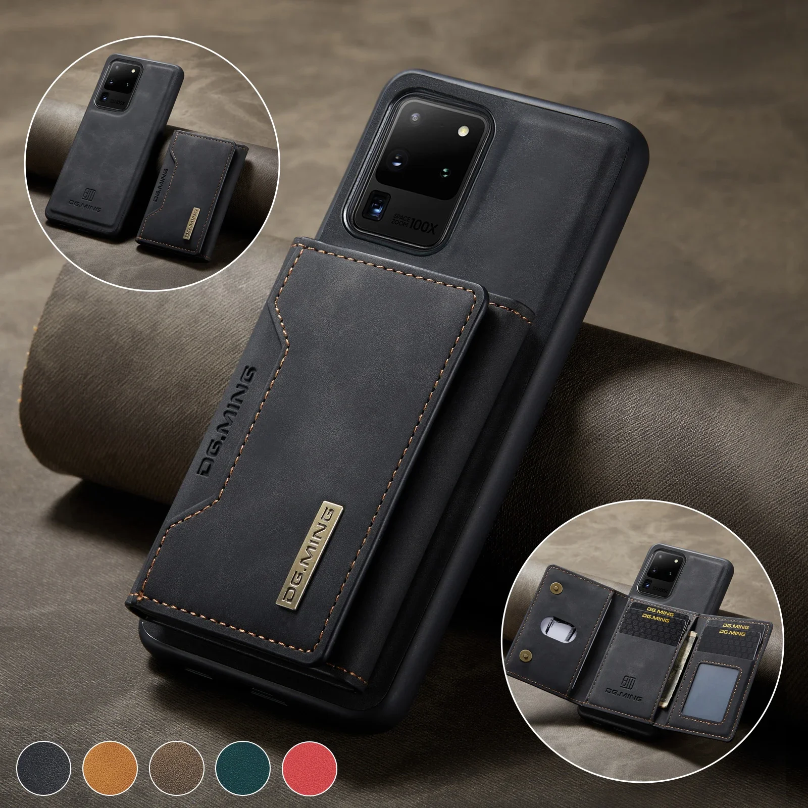 2 in 1 Detachable Wallet Case For Samsung Galaxy S21 S20 S23 FE S24 S22 Plus Note 20 Ultra A54 A53 5G Card Holder Leather Cover