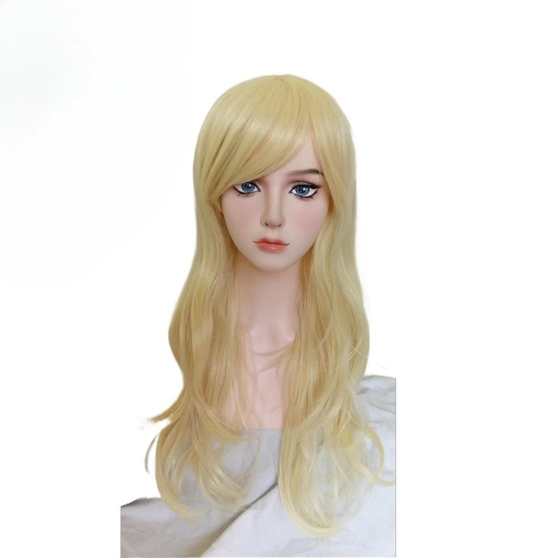 

Girls Natural Long Wavy Wig Synthetic Blonde Barbiii Wig Adult Halloween Costumes Women Wigs For Women Pelucas Costume Party
