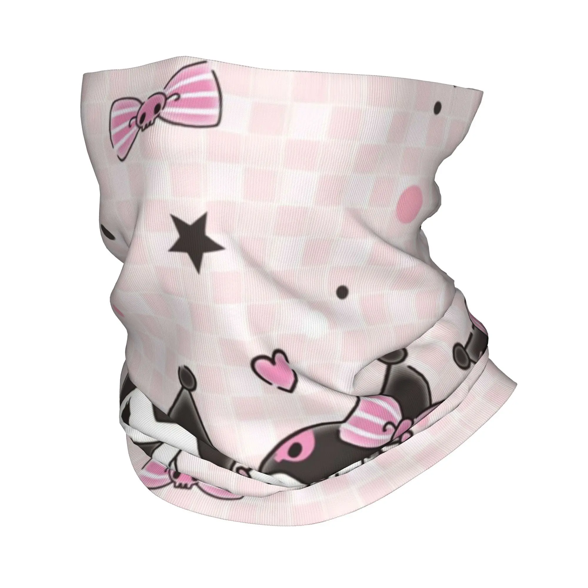 Custom Kuromi ใหม่อะนิเมะการ์ตูน Kawaii Kiss ผ้าพันคอคอ Gaiter สําหรับเดินป่าการล่าสัตว์ผู้หญิงผู้ชายผ้าพันคอ Balaclava อุ่น