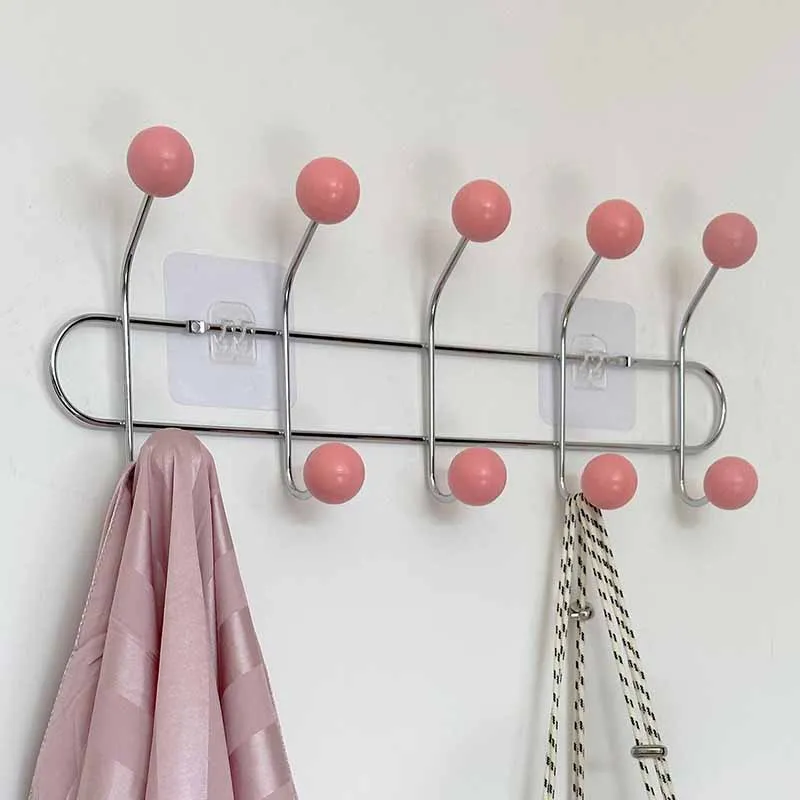 Metal Wall Coat Rack Portable Backpack Cap Scarf Clothes Organizer Hangers Bedroom Clothing Storage Hanger Rack Hooks Minimalism