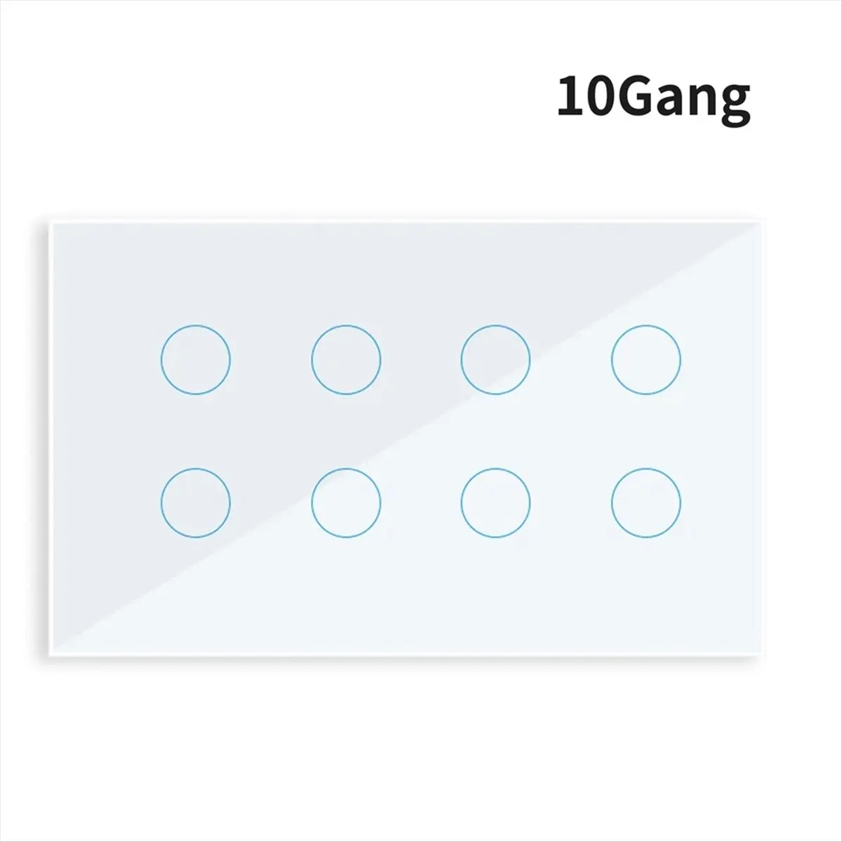 * A02R WIFI Smart Touch Light interrupteur mural interrupteur panneau de verre 10 Gang Tuya vie intelligente pour Alexa Google Home blanc