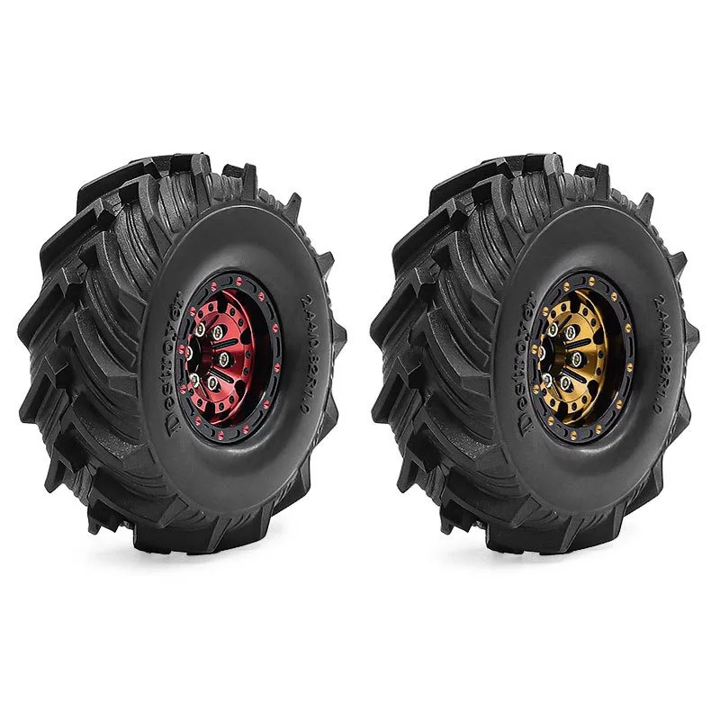 4 قطعة OD 62 مللي متر 1.0 "معدن Beadlock عجلة الإطارات مجموعة ل 1/18 RC الزاحف سيارة TRX4M SCX24 ترقية أجزاء الملحقات