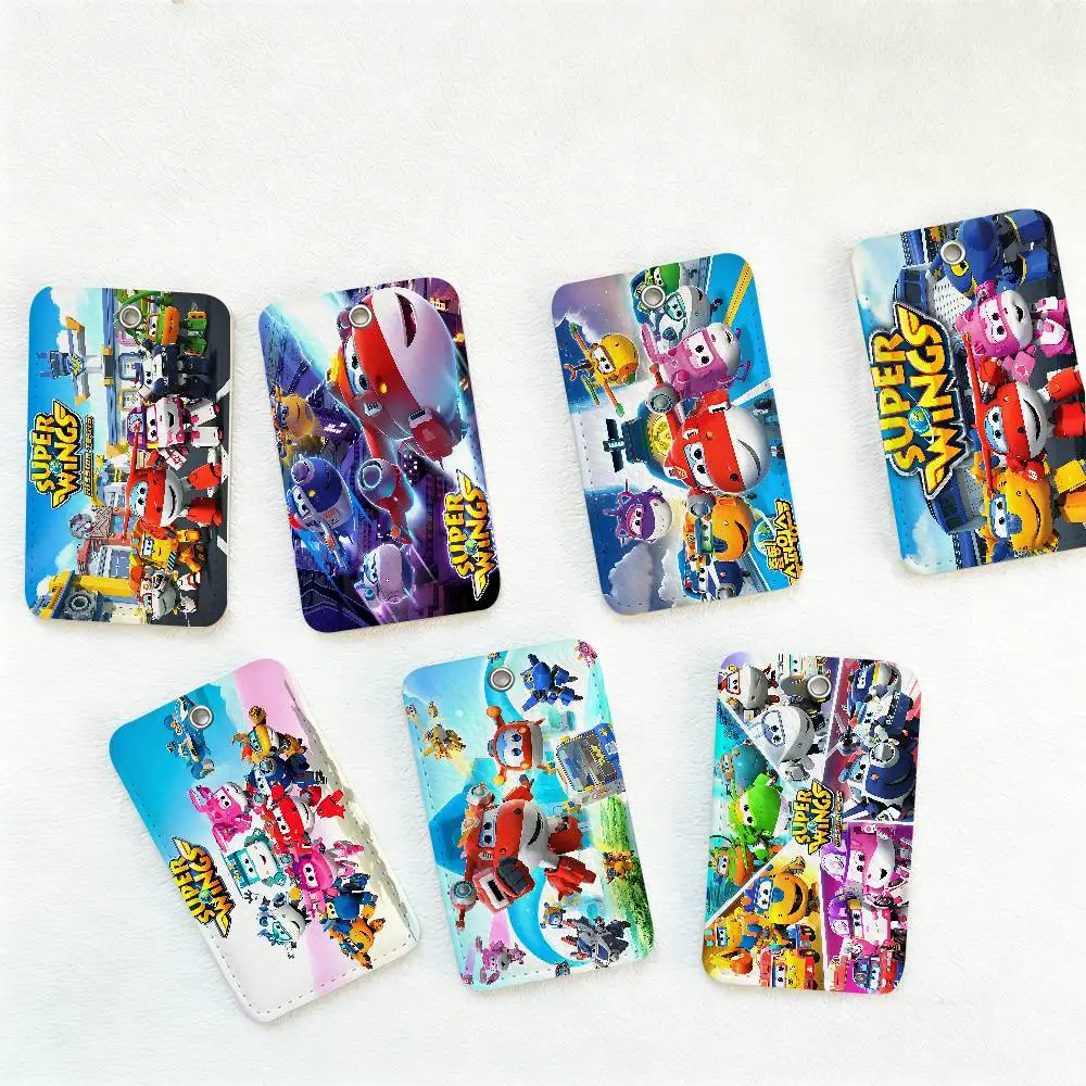 

Super Wings CARTOON Card Holders Student ID Card Protective Cover Cases Student Campus Access Cards Key Chain Anti-lost