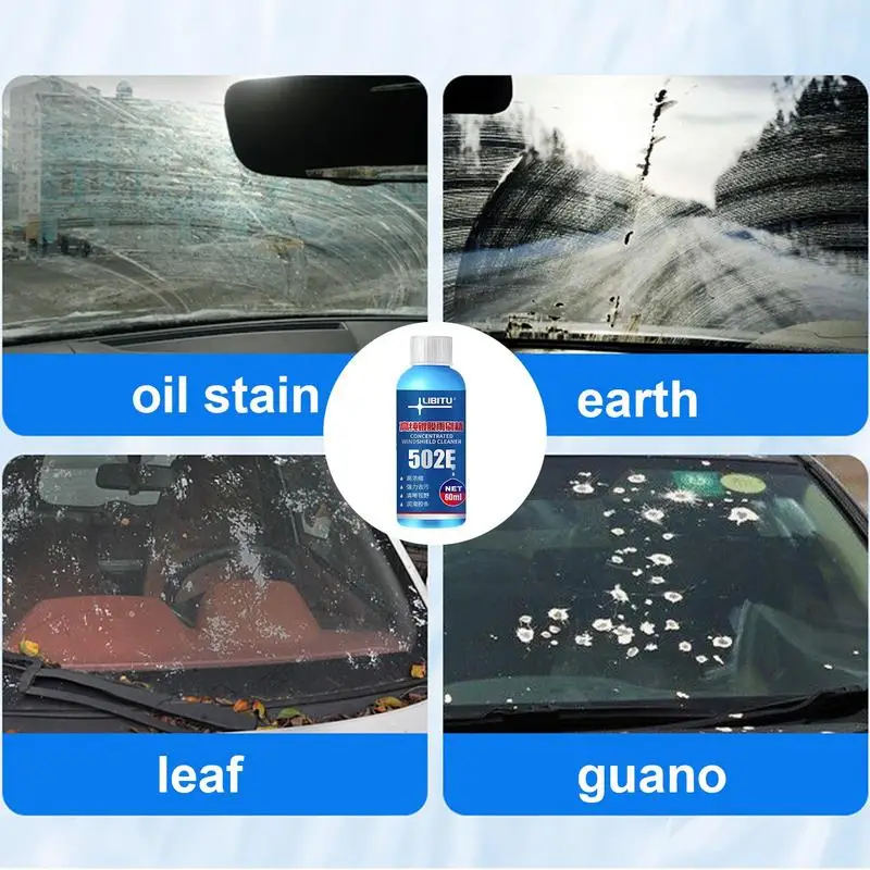 Liquido per parabrezza per auto Estero per auto Estrattori per saponi per alberi 60ml Rimozione della pellicola di olio di vetro per eliminare rivestimenti Cere Oli e altro ancora