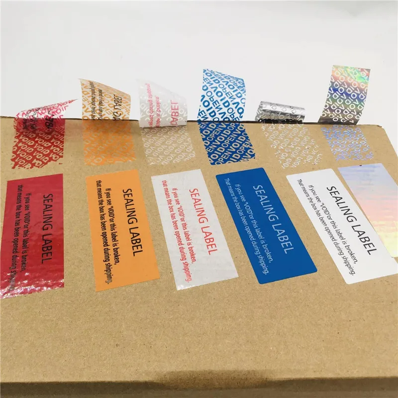 

25x85mm Red/Blue Security Warranty Void Stickers with Triple Serial Numbers Transfer Seal Sticker 100PCS Tamper Evident Labels