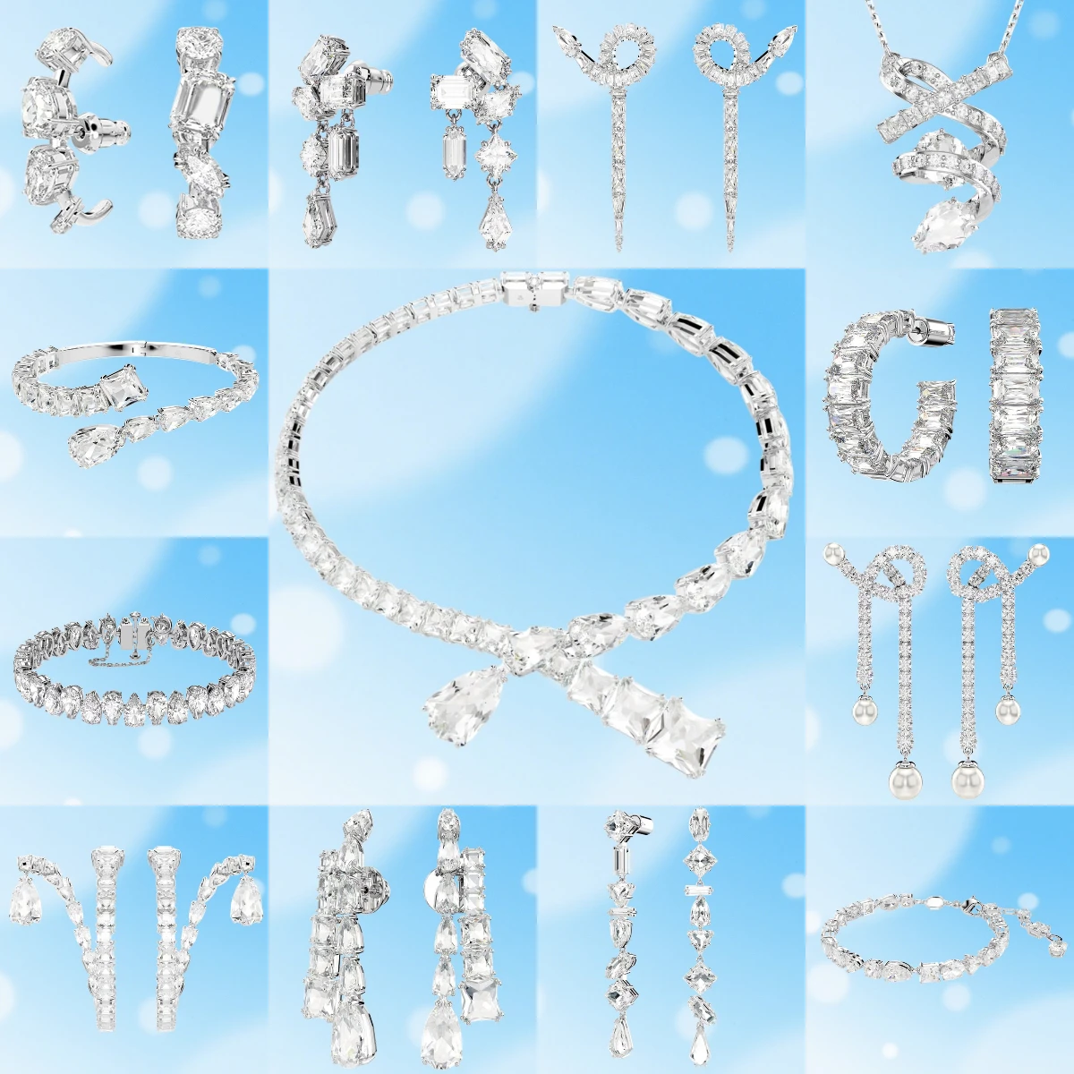 2026 New Arrival Luminous Inlaid Pearl Statement Set for Women:Evening Gala Must-Have